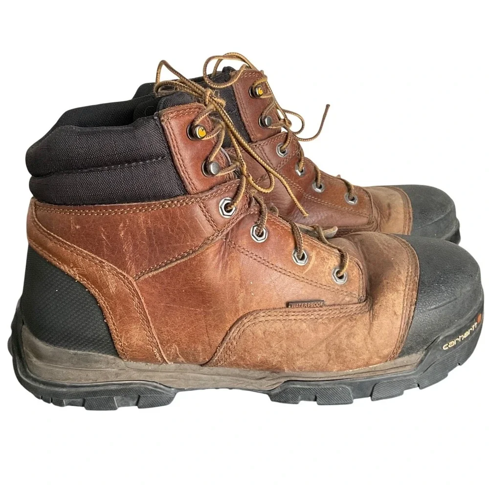 Carhartt Ground Force CME6355 Brown Waterproof Composite Toe Work Boots Mens 12M